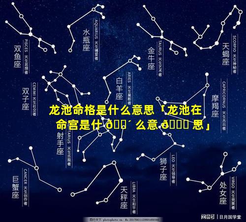 龙池命格是什么意思「龙池在命宫是什 🐴 么意 💐 思」